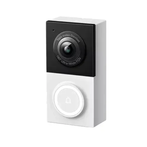 TP-Link Tapo Smart Wired Video Doorbell Black White - Image 1