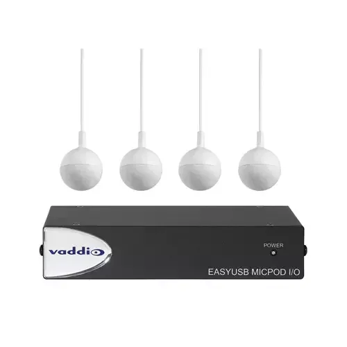 Vaddio EasyUSB MicPOD I/O with Four CeilingMICs (white) - Image 1
