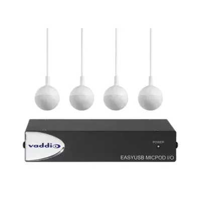 Vaddio EasyUSB MicPOD I/O with Four CeilingMICs (white)