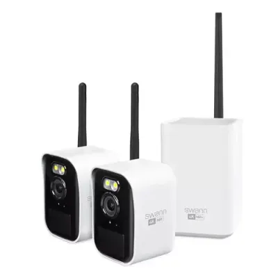 Swann MaxRanger4K Mini Long-Range Wireless Security System with 2 Cameras