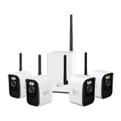 Swann MaxRanger4K Mini Long-Range Wireless Security System with 4 Cameras
