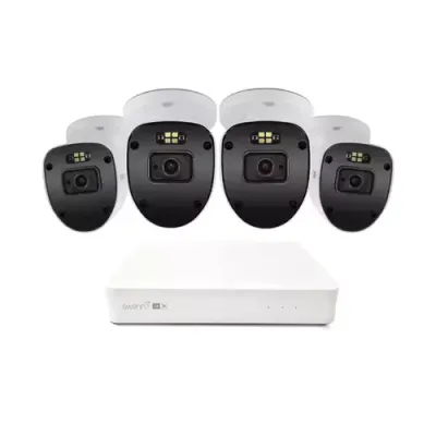 Swann AdvancedX 5MP Wired NVR Security System with 24/7 Recording - 4 Bullet Camera Kit