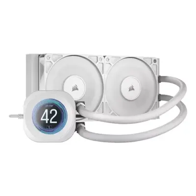 Corsair Nautilus 240 RS LCD Processor All-in-one liquid cooler 12 cm White 1 pc(s) - Thumbnail 2