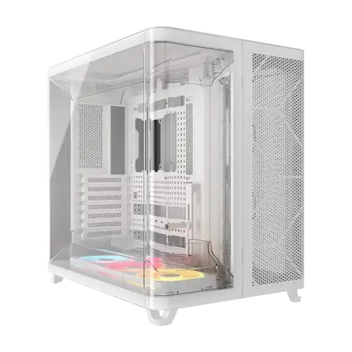 Corsair AIR 5400 LX-R RGB iCUE LINK Midi Tower White - Image 1