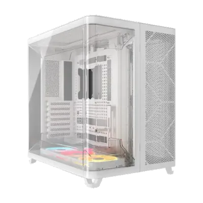 Corsair AIR 5400 LX-R RGB iCUE LINK Midi Tower White