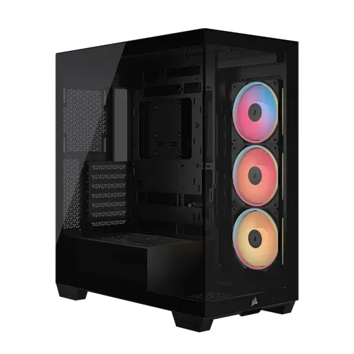 Corsair Midi Tower 3500X LXR LINK TG Black - Image 1