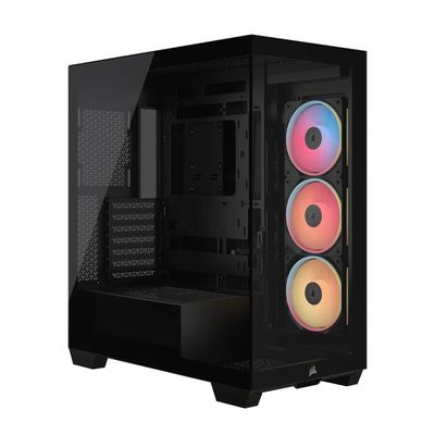 Corsair Midi Tower 3500X LXR LINK TG Black - Thumbnail 3