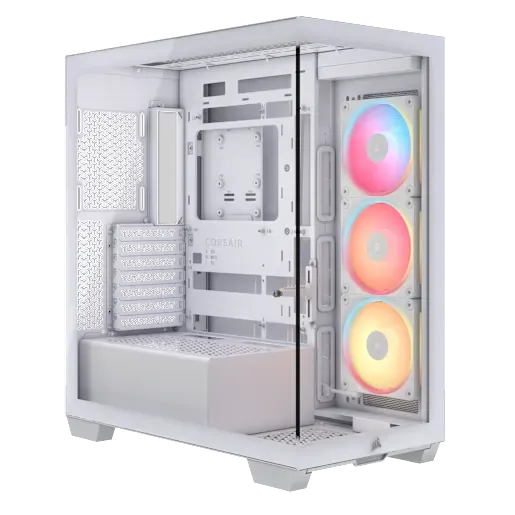Corsair Midi Tower 3500X LXR LINK TG White - Image 1