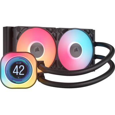 Corsair iCUE LINK TITAN 240 RX LCD Processor Air cooler 12 cm Black 1 pc(s) - Thumbnail 2