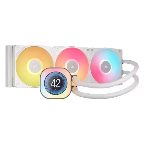 Corsair iCUE LINK TITAN 360 RX LCD Processor All-in-one liquid cooler 12 cm White 1 pc(s) - Image 1