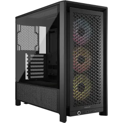 Corsair FRAME 4000D RS ARGB Midi Tower PC Black ATX EATX micro ATX Mini-ITX Plastic Steel Tempered glass Gaming