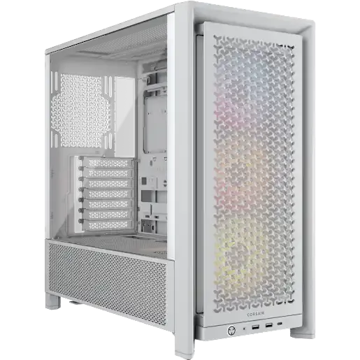 Corsair FRAME 4000D RS ARGB Midi Tower PC White ATX EATX micro ATX Mini-ITX Plastic Steel Tempered glass Gaming - Image 1