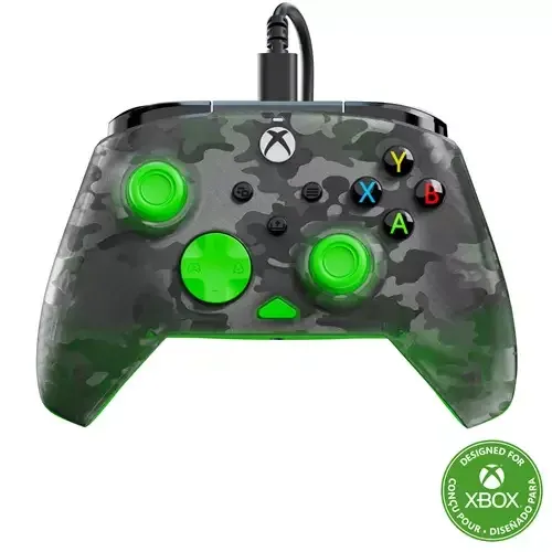 Turtle Beach Rematch Core Green and Ghost Black Camo Wired Gaming Controller with Audio Controls Rumble Motors and Impulse Triggers Licensed for Xbox Series X or S Xbox One and Windows PCs - Image 1