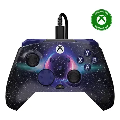 Turtle Beach Rematch Advanced Dark Cosmos Wired Gaming Controller for Xbox and PC Lenticular Multi-Design Remappable Buttons Hall-Effect Hair Triggers 8ft Cable Officially Licensed by Xbox - Image 1