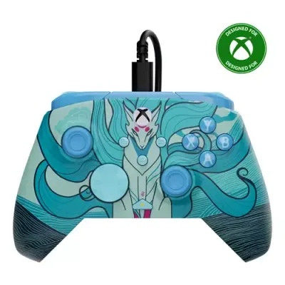 Turtle Beach Rematch Advanced Blue Kitsune Wired Gaming Controller for Xbox and PC Powered Glow Remappable Buttons Hall-Effect Hair Triggers 8ft Cable Officially Licensed by Xbox