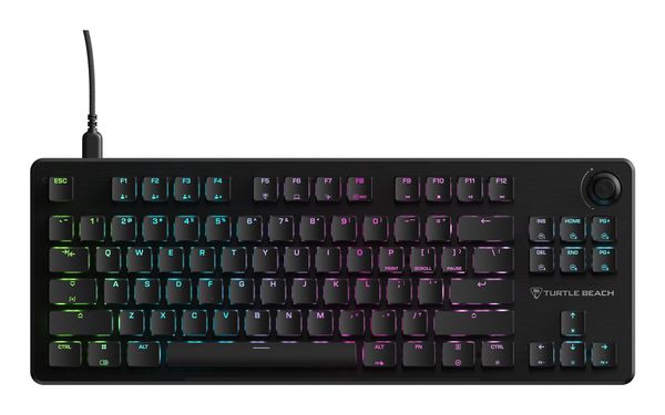 Turtle Beach Vulcan II TKL Black RGB Tenkeyless Mechanical PC Gaming Keyboard – UK Layout, Hot-Swappable Linear Switches, Per-Key RGB lighting, Volume Wheel, Sound Dampening, Anti-Ghosting