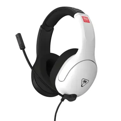 Turtle Beach Airlite Fit Black and White Wired Gaming Headset Officially Licensed for Nintendo Switch 2 and Nintendo Switch and Nintendo Switch OLED Flip-to-Mute Mic Over-Ear Premium Comfort