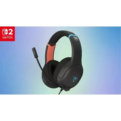 Turtle Beach Airlite Fit Charcoal Black Wired Gaming Headset Officially Licensed for Nintendo Switch 2 and Nintendo Switch and Nintendo Switch OLED Flip-to-Mute Mic Over-Ear Premium Comfort - Image 1