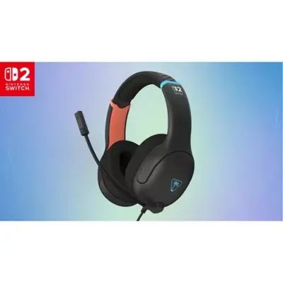 Turtle Beach Airlite Fit Charcoal Black Wired Gaming Headset Officially Licensed for Nintendo Switch 2 and Nintendo Switch and Nintendo Switch OLED Flip-to-Mute Mic Over-Ear Premium Comfort