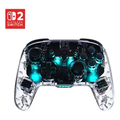 Turtle Beach Afterglow Clear Wireless RGB Gaming Controller. Officially licensed for Nintendo Switch 2