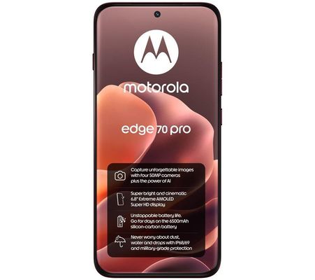 Motorola edge 70 pro 17.2 cm (6.78") Dual SIM Android 16.0 5G USB Type-C 12 GB 512 GB 6500 mAh Bordeaux