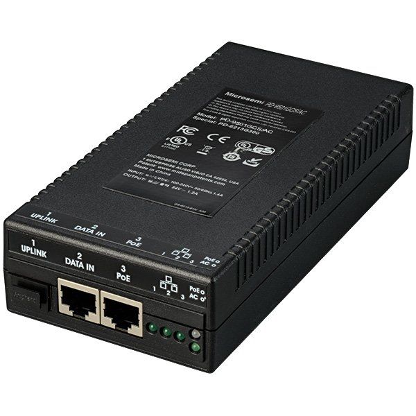 Microchip Technology PD-9501GCS/AC-EU PoE adapter Gigabit Ethernet 54 V - Image 1