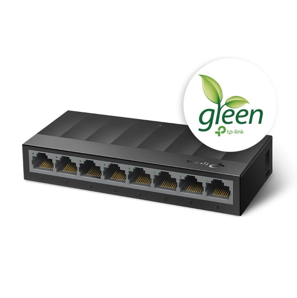 TP-Link LS1008G network switch Unmanaged Gigabit Ethernet (10/100/1000) Black - Image 1