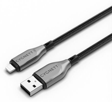 Cygnett CY4660PCCAL lightning cable 2 m Black Grey - Thumbnail 2