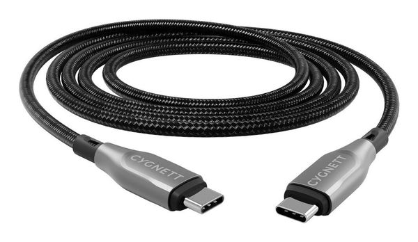 Cygnett CY4678PCTYC USB cable USB 2.0 3 m USB C Black Silver - Thumbnail 2
