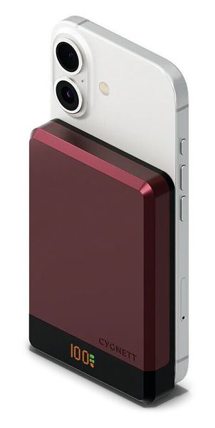 Cygnett MagSlim 10000 mAh Wireless charging Cherry colour - Thumbnail 2