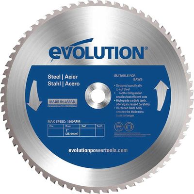 Evolution 60TBLADE12 Mild Steel Cutting Chop Saw Blade 305 X 25.4Mm X 60T