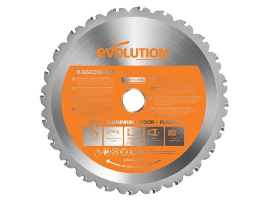 Evolution Evolution 210mm Rage 3-S Blade, Cuts Steel, Aluminium & Wood