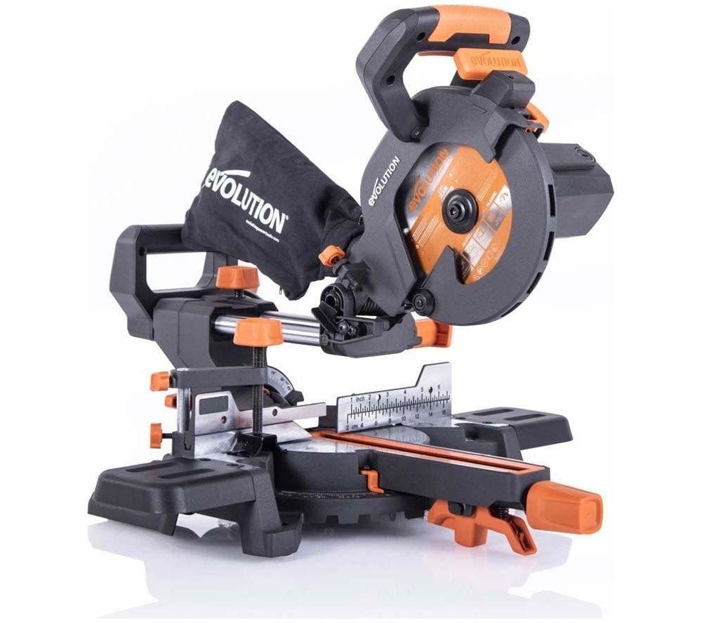 Evolution 047-0001A R185Sms+ 185Mm Multi-Material Sliding Mitre Saw 1200W 240V - Image 1