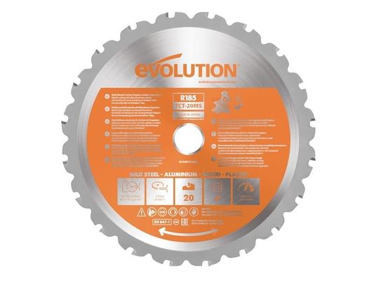 Evolution R185TCT-20MS Multi-Material Mitre Saw Blade 185 X 20Mm X 20T