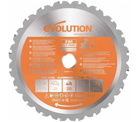 Evolution R185TCT-20MS Multi-Material Mitre Saw Blade 185 X 20Mm X 20T - Thumbnail 2
