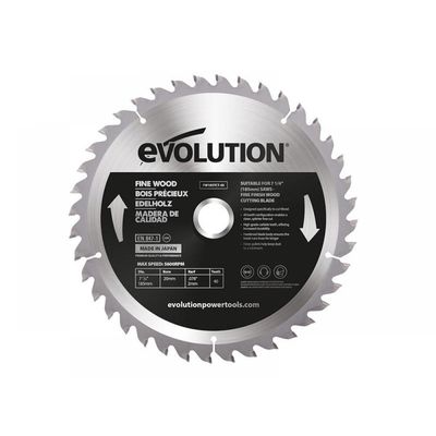 Evolution Evolution FW185TCT-40 Fine Wood Blade 185mm