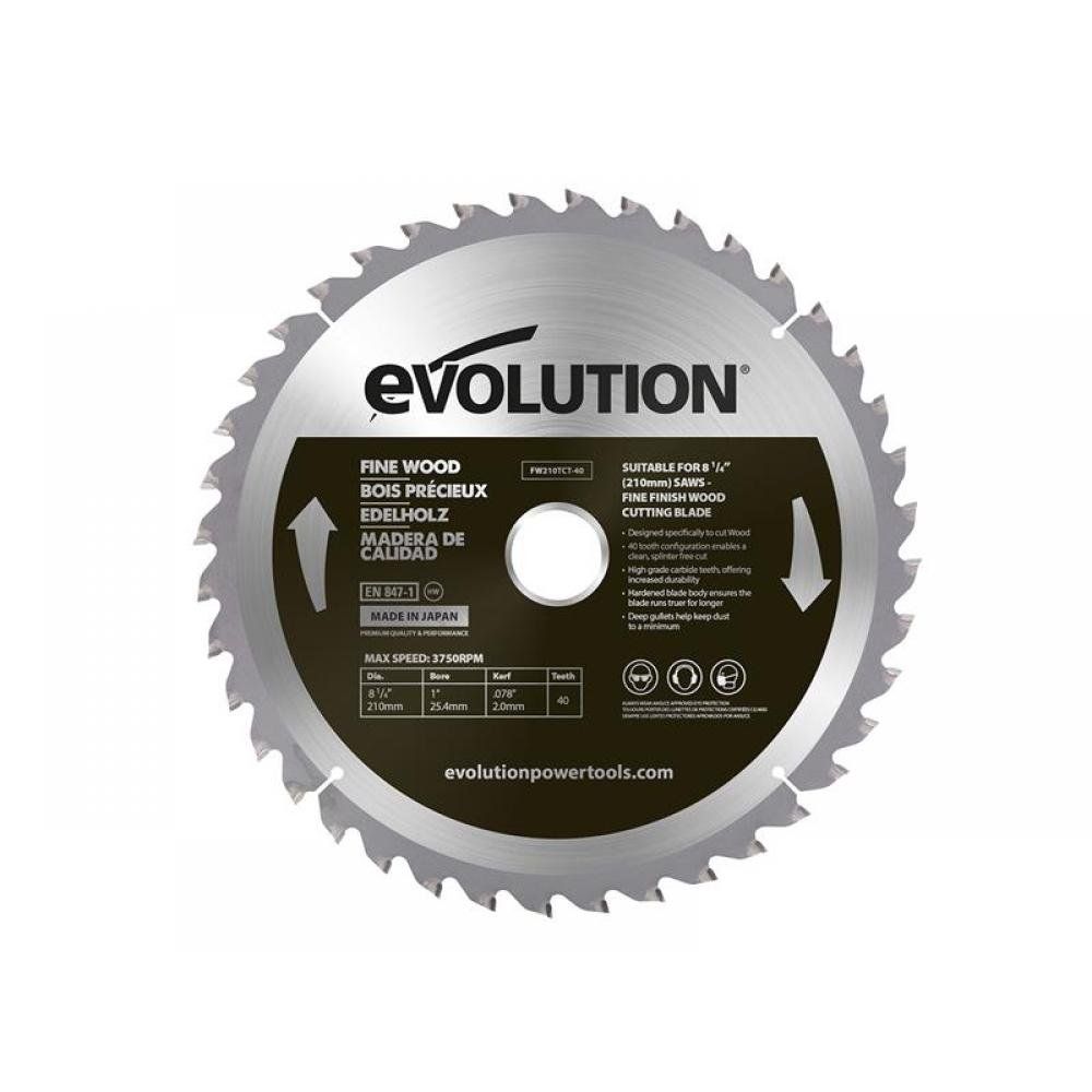 Evolution Evolution FW210TCT-40 Fine Wood Blade 210mm - Image 1