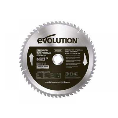 Evolution Evolution FW255TCT-60 Fine Wood Blade 255mm