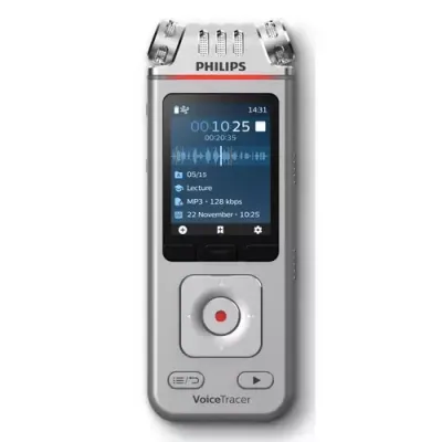 Philips DVT4115 Digital Voice Tracer 36 h Stereo (ST) MP3 WAV 16 50 - 20000 Hz 8 - 320 Kbit/s