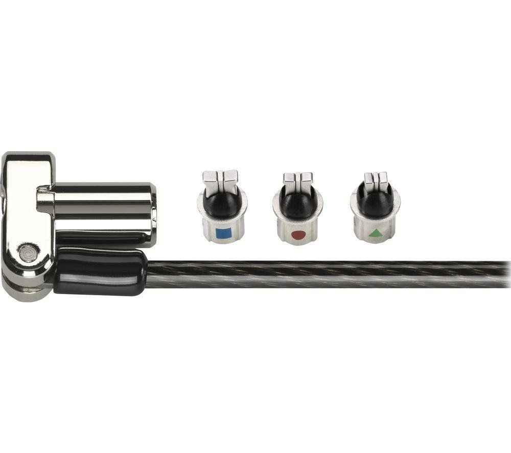 KENSINGTON Universal 3-in-1 Keyed Laptop Security Lock, Silver/Grey,Black - Image 1