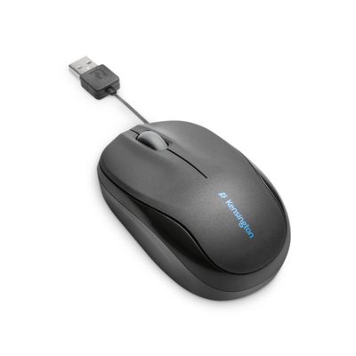 KENSINGTON Pro Fit Mobile Retractable Laser Mouse, Black