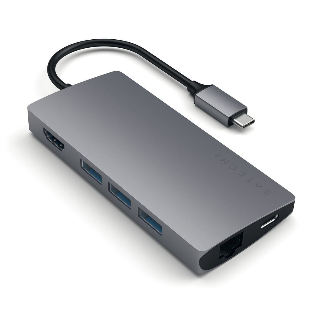 Satechi Multi-Port Adapter V2 Dock st. USB 3.2 Gen 1 (3.1 Gen 1) Type-C Grey - Image 1