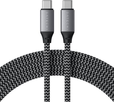 Satechi ST-TCC2MM. Cable length: 2 m. Connector 1: USB C Connector 2: USB C Maximum data transfer rate: 0.48 Gbit/s Product colour: Black Grey