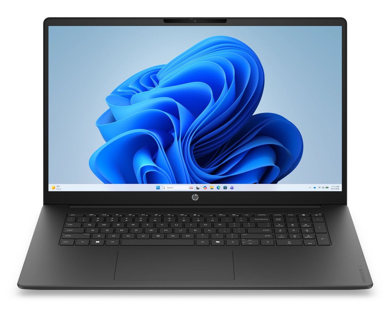 HP 17-DP0008NAX R3 30 8GB 128GB W11H Laptop 43.9 cm (17.3") Full HD LPDDR5-SDRAM SSD Wi-Fi 6 (802.11ax) Windows 11 Home Black - Image 1