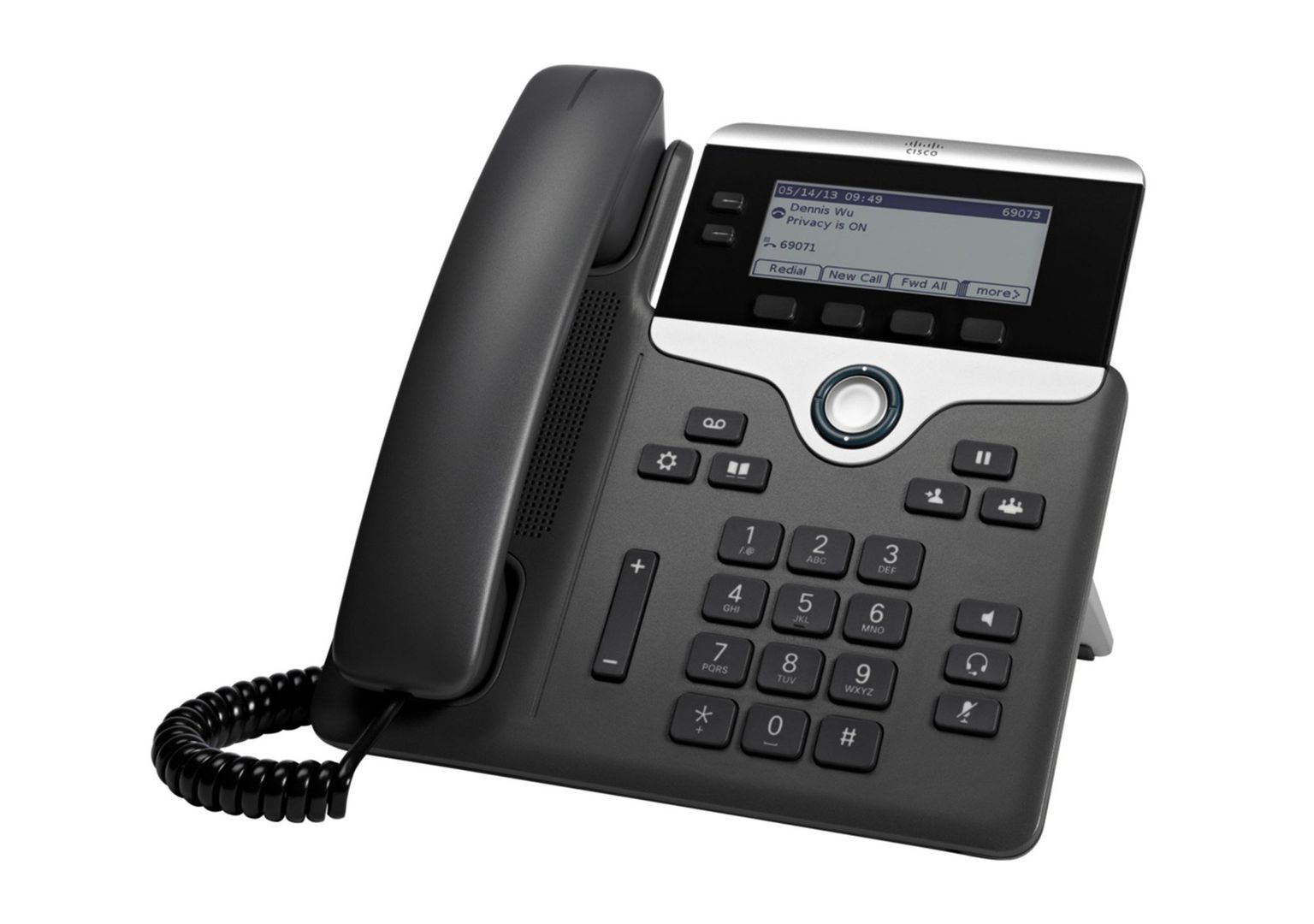 Cisco IP Business Phone 7821 w, 3.5-inch Greyscale Display, Class 1 PoE, Supports 2 Lines, 1-Year Limited Hardware Warranty (CP-7821-K9=) - Image 1