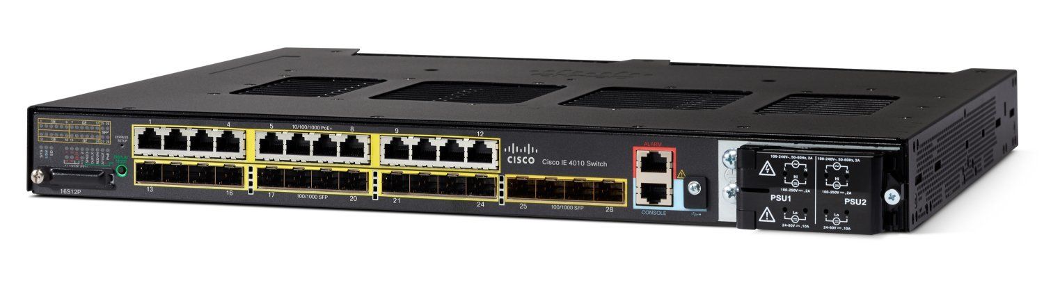 Cisco IE-4010-16S12P network switch Managed L2/L3 Gigabit Ethernet (10/100/1000) Power over Ethernet (PoE) 1U Black - Image 1