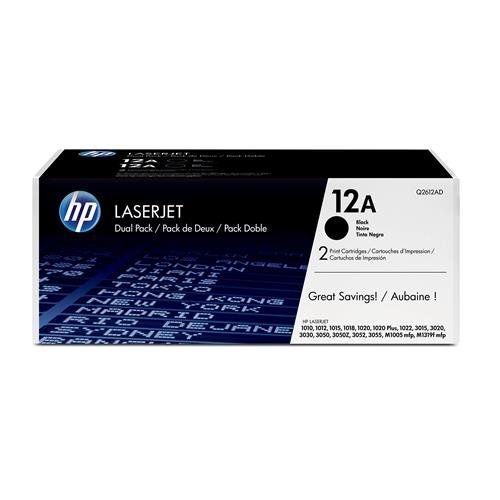 HP 12A 2-pack Black Original LaserJet Toner Cartridges - Image 1