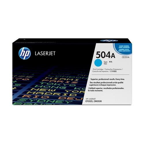 HP 504A Cyan Original LaserJet Toner Cartridge - Image 1
