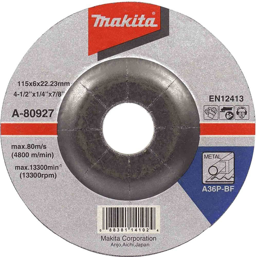 Makita A27 Pro Metal Depressed Grinding Disc 115mm - Image 1