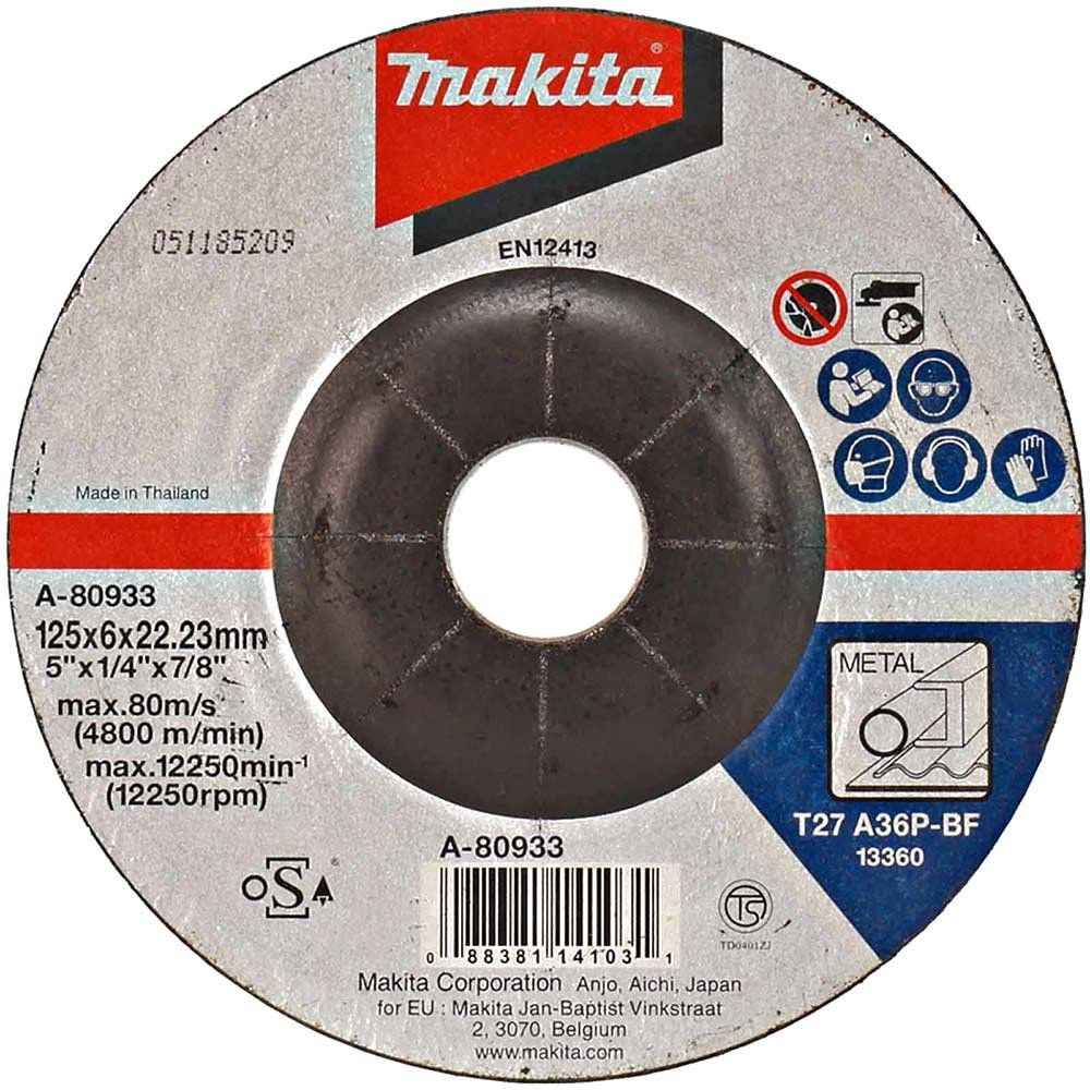 Makita A27 Pro Metal Depressed Grinding Disc 125mm - Image 1